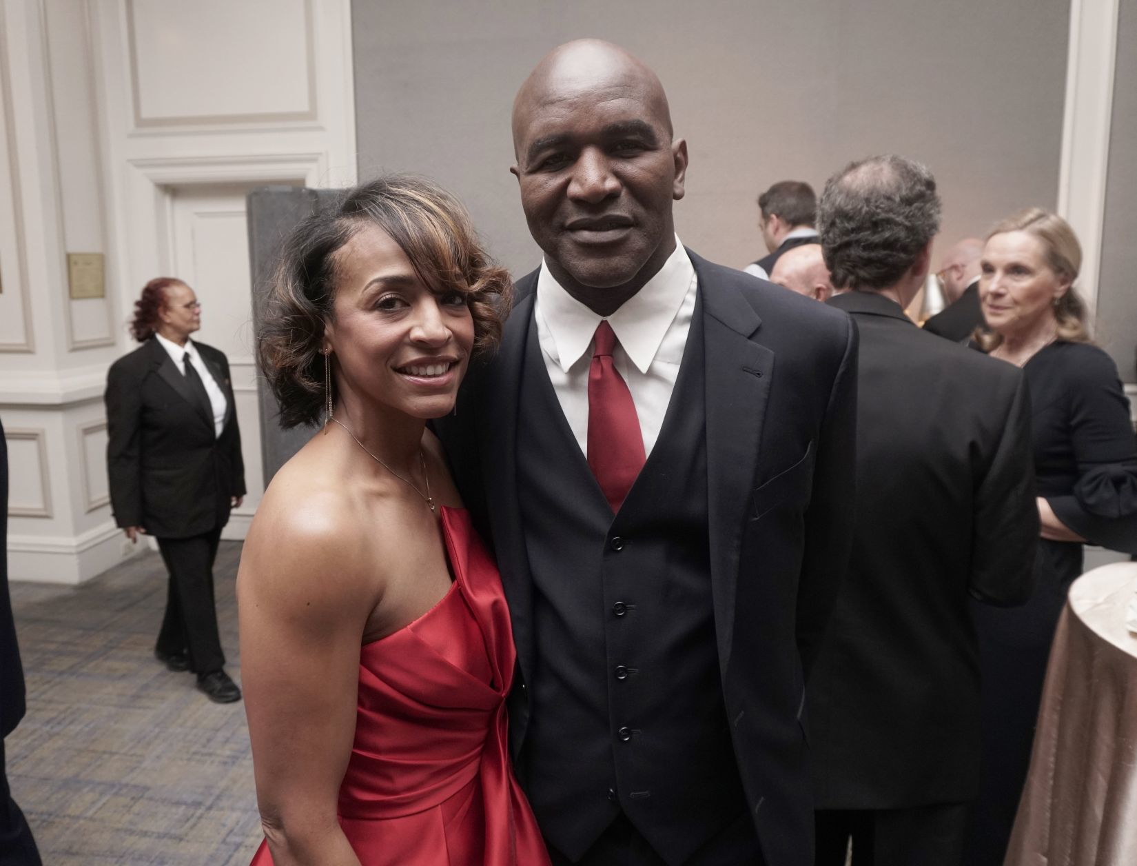 Evander Holyfield and Shevon Harris